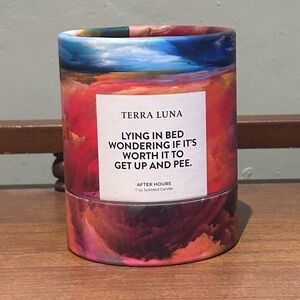 TERRA LUNA Funny After Hours 7oz Patchouli Cedarwood & Vetiver Scented Candle